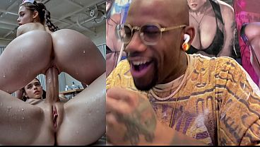 Petite teen nurse rides trans girl's big cock while kissing