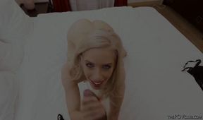 Nesty blonde Hungarian hotwife BBC interracial POV edging blowjob