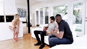 Two black athletes are fucking an innocent white babe Karla Kush