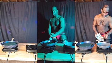 FootballJock Makes Breakfast While Dancing In Sexy Lingerie