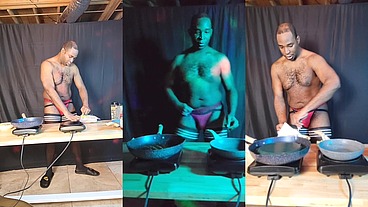FootballJock Makes Breakfast While Dancing In Sexy Lingerie