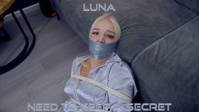 Luna's Secret: A Tale of Bondage and Silence H265 MP4 HD ( bondage, handgrabbed, tied up, gagged, duct tape, hogtie, struggling, moaning, cleave gag, shower, helpless )
