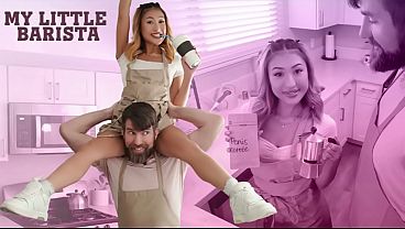 Petite Barista Slut Gets Fucked Right Before Opening Hours