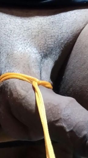 My aunty says she helps me with my shoelaces while she plays by tying up my penis and gets all wet, the little vixen.   Clip 2