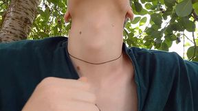 A boy swallowing cherries WMV