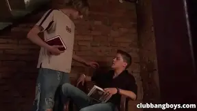 Twinks Get Stuck in the Basement for Hardcore Gay Fun and Cumshots