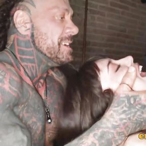 Inked man blows away pussy-loving black-haired in full HD - Best xxx!