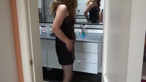 Mature stepmother puts on erotic lingerie to masturbate and fuck with stepson