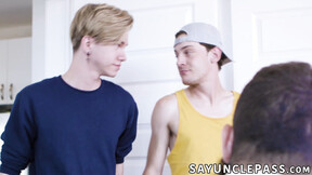 ”Rocky Vallarta helps Markus Kage release juices with their stepdads”