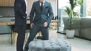 Bearded Justin Jett savors Bastian Karims Latino ass while breeding him