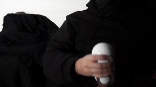 Watch Javigraph's chubby Puerto Rican friend get a hot cumshot while flirting with a massive dick
