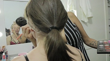 Behind the scenes. DANNA ROSE, VALERY WATSON, IVANNA JAMES +pissing. LTP052
