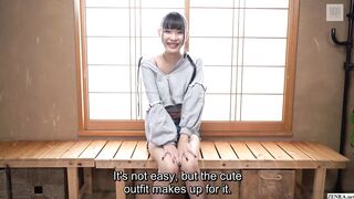 Skinny Japanese Newhalf Interview Followed by Erotic Foreplay Including Receiving a Tender Handjob