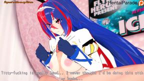Fire Emblem heroine gives a sloppy mouth-job and rides cock hard