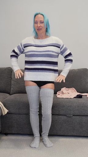 Winter Weather Big Titty Sweater Try on Haul - Fashion Fetish E29 - MILF Stella