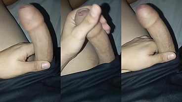 Pau grande depilado de homem branquinho