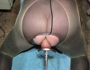 Deep breeding creampie in shiny pantyhose
