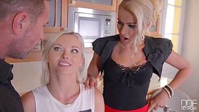 Cherry Kiss And Zazie Skymm - Legal-age Darling Gets Humiliated By Couple