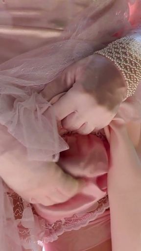 Pink Satin Sissy Lady   Clip 1