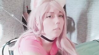 Pet The Catgirl and fed her with Cum