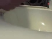Jerking one off before going out, big Cumshot, Fab Flip