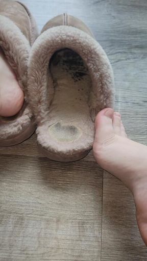 Revealing dirty slippers