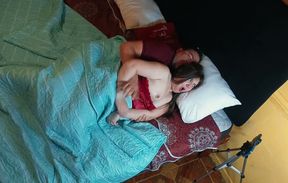 I share a bed with my stepsister, and we end up fucking.