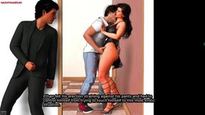 Couple's Love 08 - Cuckold Husband Watches His Hotwife Kissing Another Man in Front of Him - 3D Porn Game
