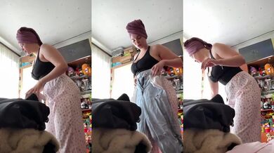 Blonde plus size onlyfans queen chokes on her own perfect tits while masturbating