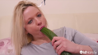 Busty MILF Tina Tolley Masturbation With A Dildo - OLDNANNY