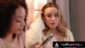 Lonely Petite Alexis Tae Has Passionate Sex With PAWG Roommate Anna Claire Clouds