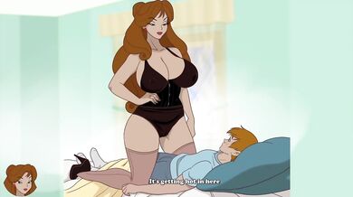 His mother-in-law gave him the best blowjob ever in the bathroom Milftoon gameplay