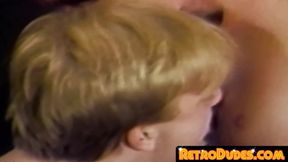 Old school gays swallow each other's hairy fat dicks