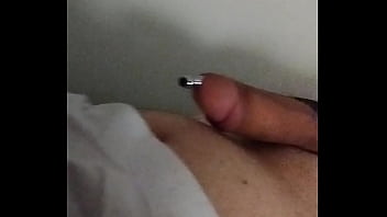 Femboy With Thick tighs pulls out 30cm Urethra toy out of his Cock