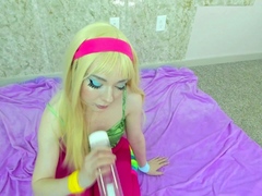 Wild blonde teen LIBRARY deep toying pussy on webcam