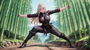 Blonde Valkyrie's Undressing Moment, That Great-slit Black Uniform Is Insane!