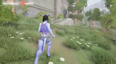 A draenei girl was fucked in the ass by different strangers' cocks. part 2