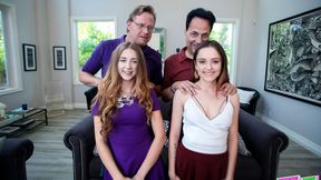Two 18+ teens and are fucking with two dads