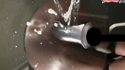 Smooth Twink Huge Dildo Doggystyle Anal Pump And Riding