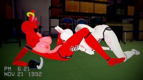 Foxy's 3D Hentai Horror: Lesbian Mangle Licking