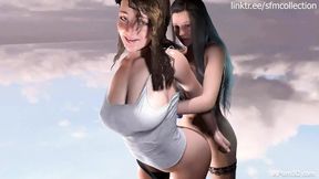 big tits girl fucked by trans