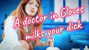 A doctor milks your dick Medical gloves handjob