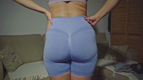 Booty shaking in sports shorts