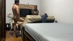 home orgy: slim twink + passive buddy double-teamed by buff short top & hung mulatto 12 01