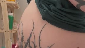 My belly after an all-you-can-eat session.