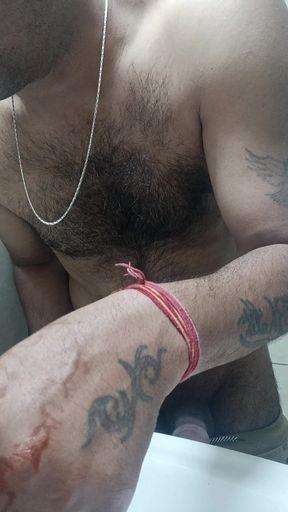 Indian Desi Man Enjoy Shower and Masterbation Show with Neighbour Stepfather