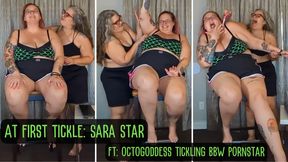 At First Tickle: Sara Star ft: OctoGoddess Tickling BBW Pornstar Ticklish Armpits First Time