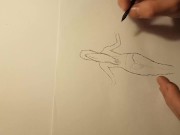Hot August Ames Drawing - RIP