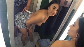 public sex - hot babe gets fucked in locker room