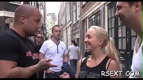 Hot sexy amsterdam hooker gets her hairless pussy pounded hard